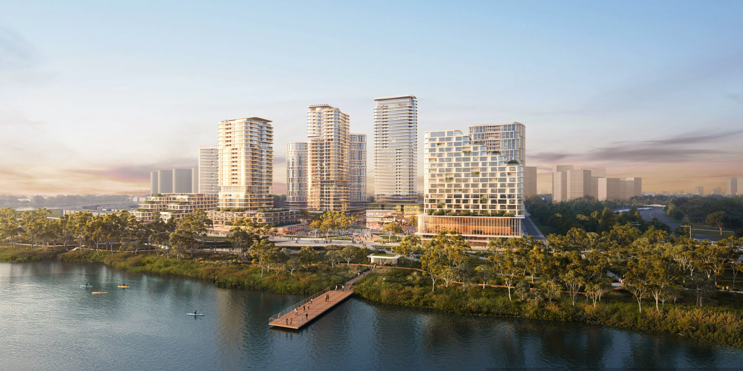 Burswood Point Precinct B commercial buildings.