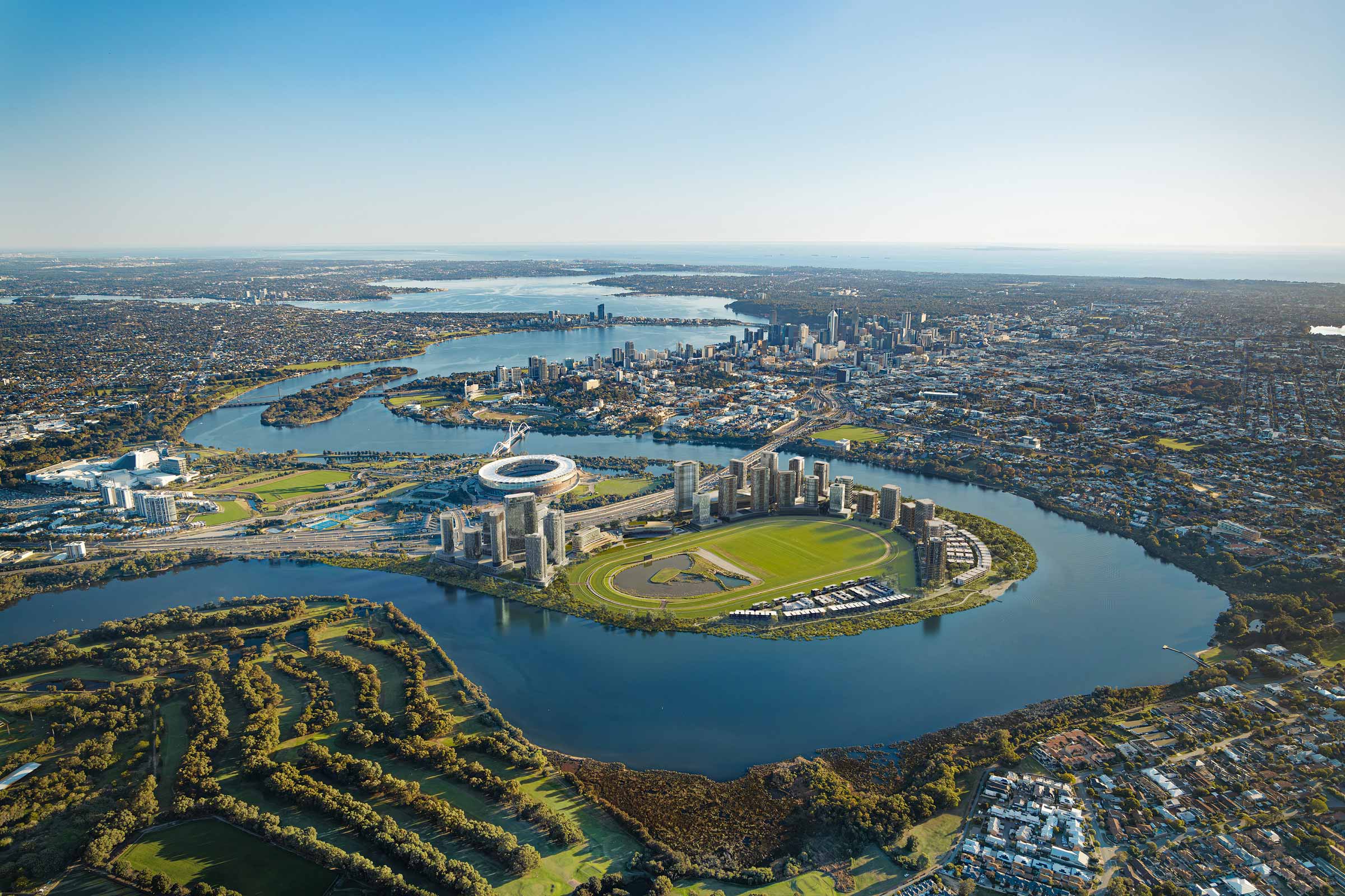Burswood Point aerial view