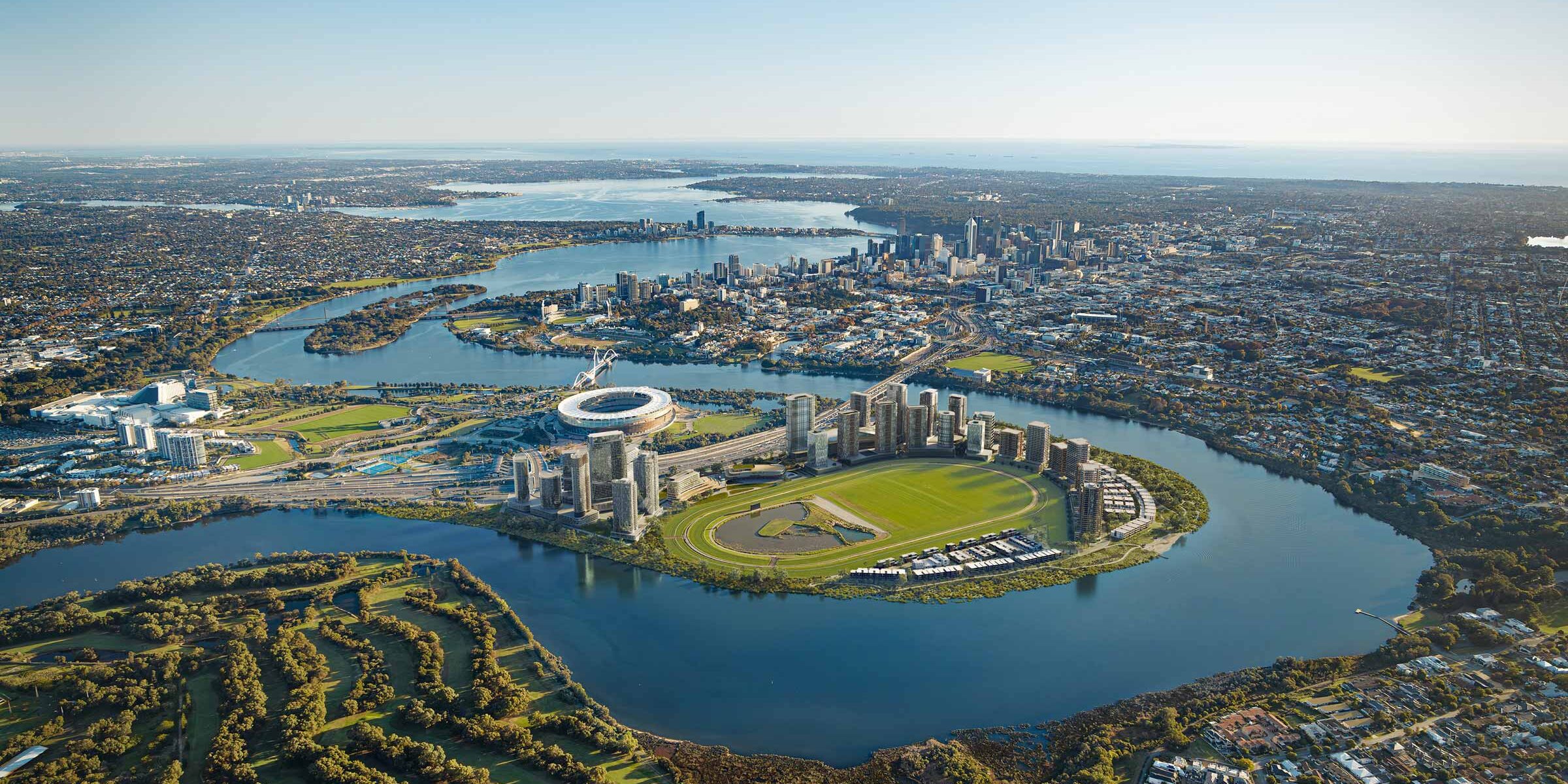 Burswood Point Aerial view