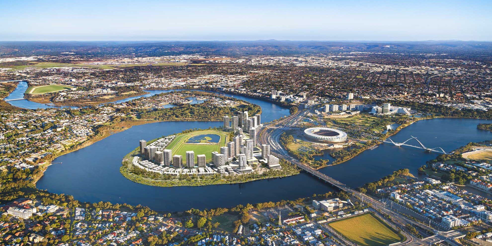 Burswood Point aerial view of Precinct A