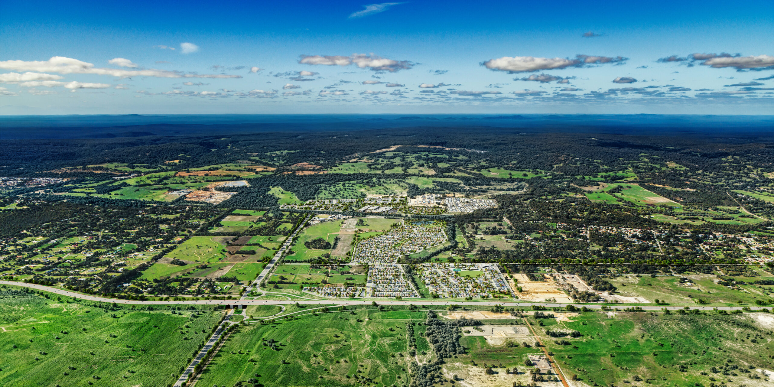 Drone aerial view of Taylor Springs Estate